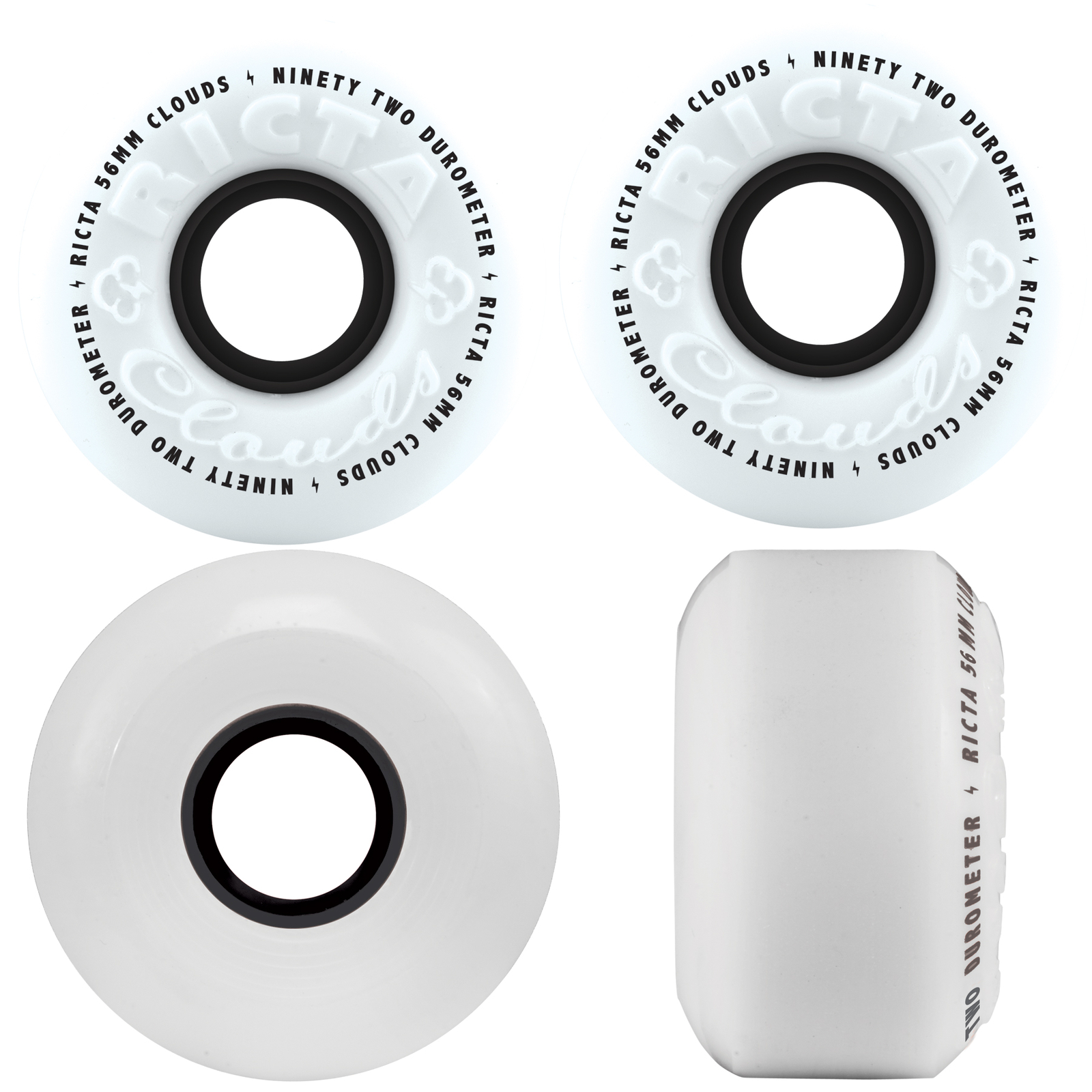 Ricta Clouds Skateboard Cruiser Wheels with Hybrid Ceramic Bearings