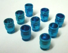 MENORAH CANDLE CUPS, Set of 9, Aluminum Blue color