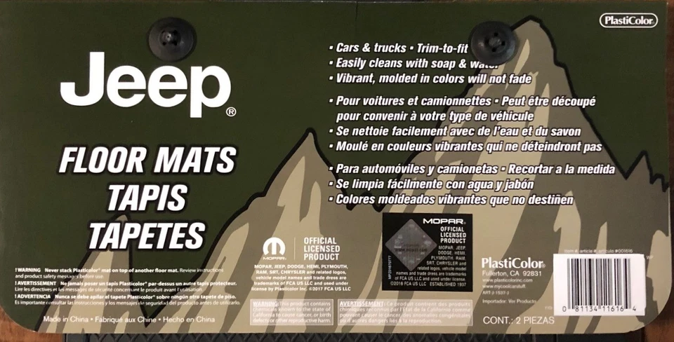 Juego de alfombrillas de goma con logotipo delantero y trasero Jeep Elite NUEVO Foto 2 de 2