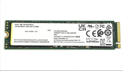 NEU ORIGINAL NVME PCIE 2TB SSTC SSC FESTPLATTE YFGP3 0YFGP3