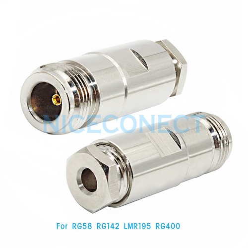 1x Conector de abrazadera hembra macho N para cable RG58 RG142 LMR240 RG8X RG5 RG8 LMR400 - Imagen 10 de 27