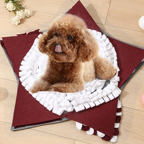 Pet Dog Snuffle Mat Nose Smell Training Blanket Sniffing Pad Slow Feeding Bowl - 第 7/8 張圖片
