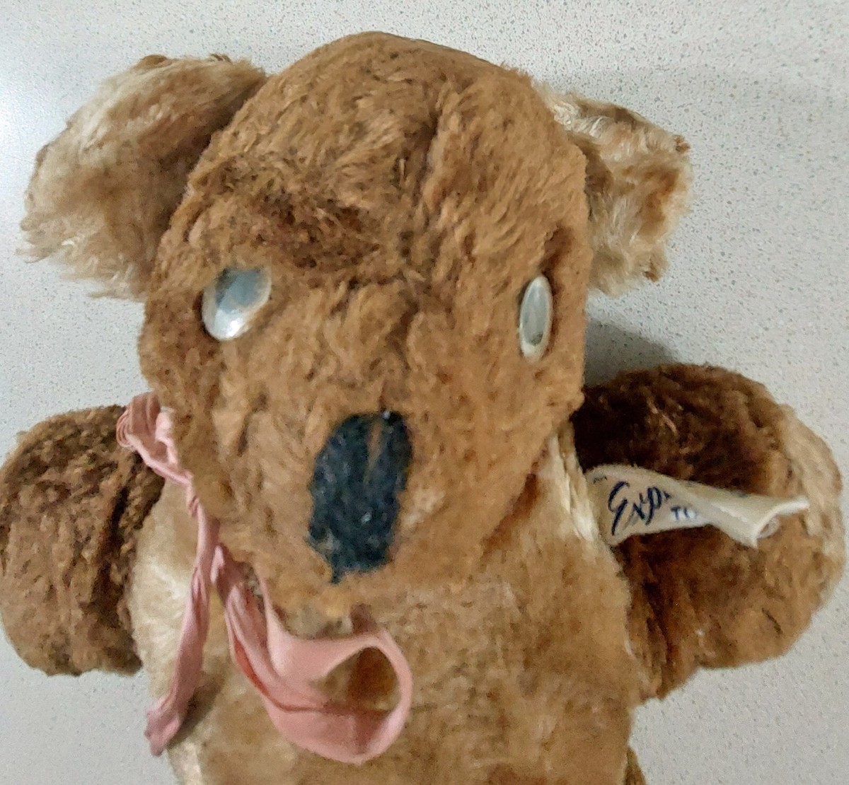 ぬいぐるみ antique teddy bear 7” Antique Teddy Bear Plush Stuffed Animal Brown Germany Vintage