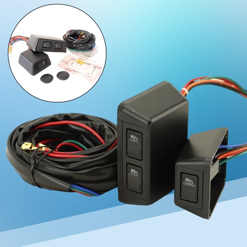 Kit de interruptor basculante universal de 3 cerraduras de puerta ventanas eléctricas 12V para dos puertas delanteras - Imagen 3 de 9