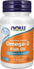 Supplements, Omega-3 180 EPA / 120 DHA, Molecularly Distilled, Cardiovascular