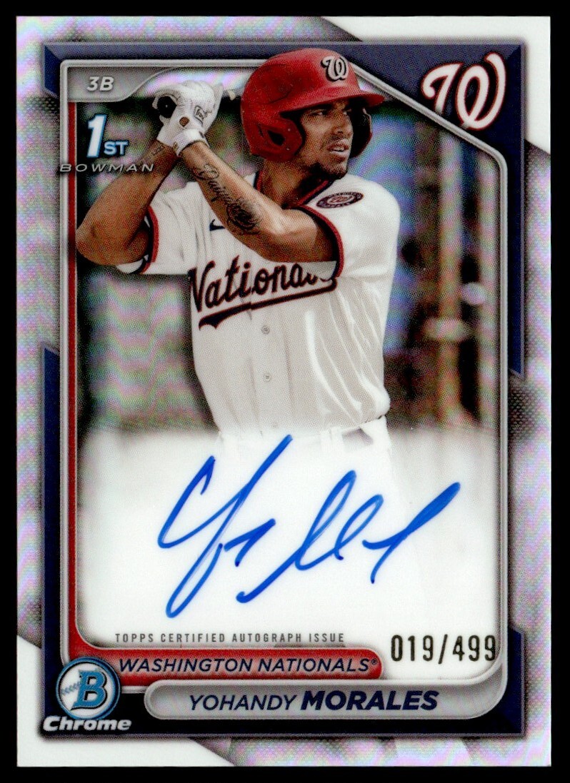 2024 Bowman Chrome Prospects Auto Refractors 19/499 Yohandy Morales #CPA-YM GS1