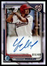 2024 Bowman Chrome Prospects Auto Refractors 19/499 Yohandy Morales #CPA-YM GS1