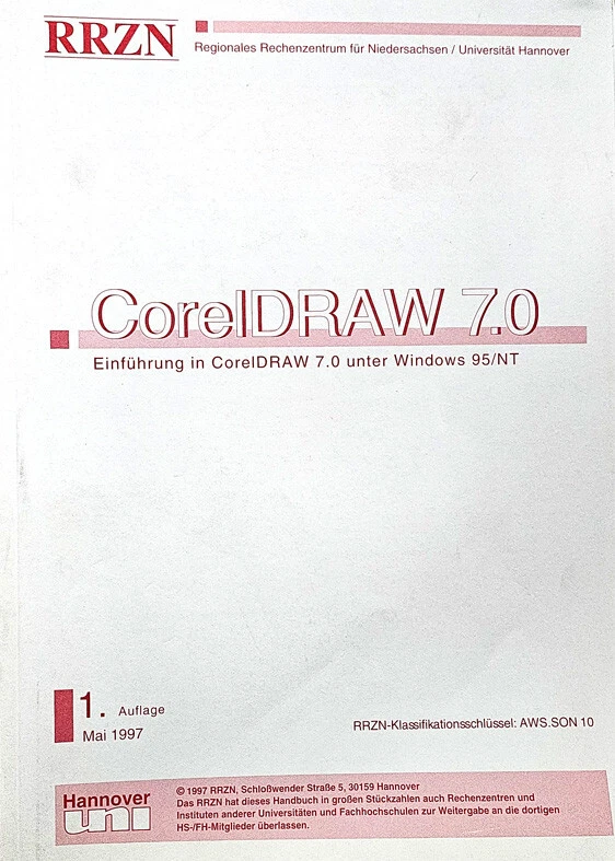 12 Benutzer-Handbücher des RRZN ( u.a. Word, Photoshop, Excel, CorelDraw7, Win)