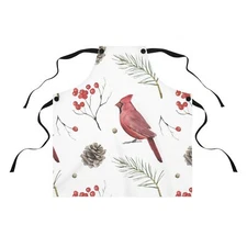 Apron (AOP),cardinal themed apron,gift for chef baker present,cook gift,grabbag