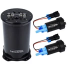 New Aluminum 2.6L/2.8L 8AN Fuel Surge Tank For Twin Walbro 460 Fuel Pumps