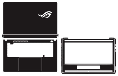 Sticker Skin Cover for ASUS ROG Strix G16 2025 G615 Laptop Carbon Vinyl ...