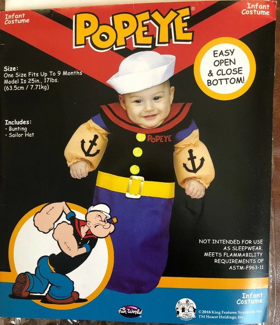 popeye the sailor man baby costume