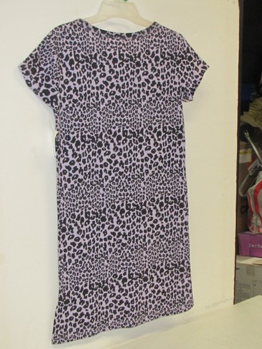 NEW Pink velvet size Medium 10/12 short sleeve leopard print dress girls - Picture 3 of 5