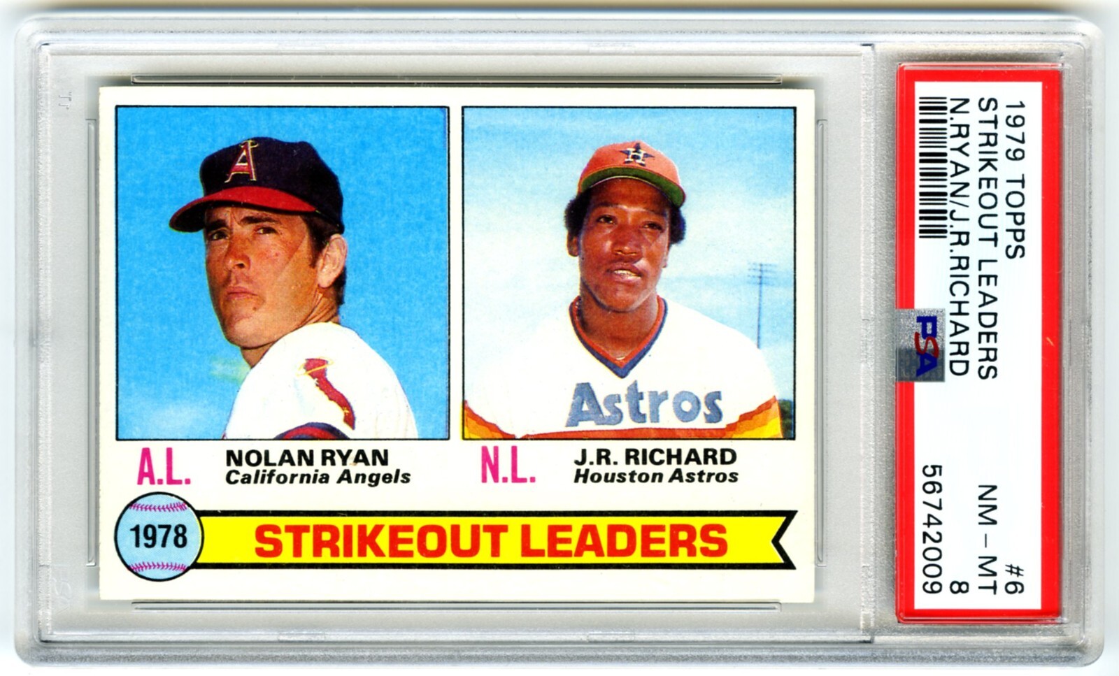 NOLAN RYAN~1979 TOPPS '78 STRIKEOUT LEADERS PSA-8 NM-MT HOT MLB CARD #6~NEW  CASE | eBay