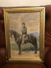 Eugenio Spreafico Acquerello Soldato A Cavallo Monza - Milano