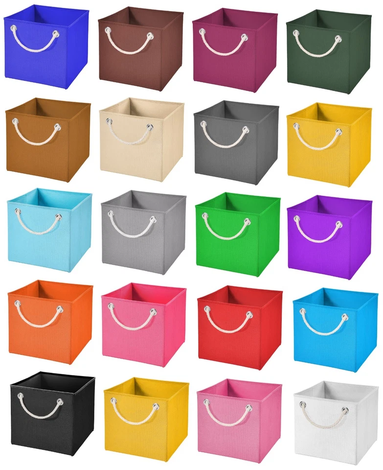 Faltbox 15 x 15 x 15 cm Aufbewahrungsbox Badezimmer Kiste Faltschachtel Korb - Bild 2 von 2