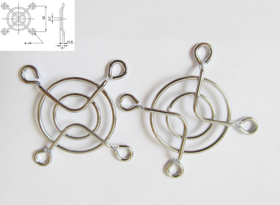 4cm PC Silvery Metal Wire Finger Guard 40mm CPU Fan DC Fan Grill/Guard Protector - Image 3 of 4