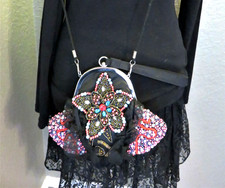 Black Beaded Party Evening Bag Prom Purse Cocktail Wristlet Clutch Shoulder Bag