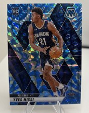 Yves Missi 2024-25 Panini Mosaic #243 Reactive Blue Mosaic Prizm (RC) Pelicans