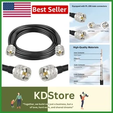 RG58 Coax Cable 9FT with UHF Connectors – Durable, Flexible for CB & Ham Radio