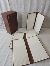 Vintage Memory Library Photo Picture Album Flip-Up Brown 3 Albums In Slipcase