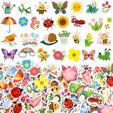 Spring Foam Stickers Flower Insect Butterfly Shapes Self-Adhesive Craft Sticker