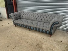 LUXURY OSWALD AND PABLO TWEED 5 SEATER CHESTERFIELD SOFA FULL UK 🇬🇧 DELIVERY  