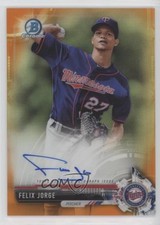 2017 Bowman Chrome Prospect Orange Refractor 9/25 Felix Jorge #CPA-FJ Auto n5h
