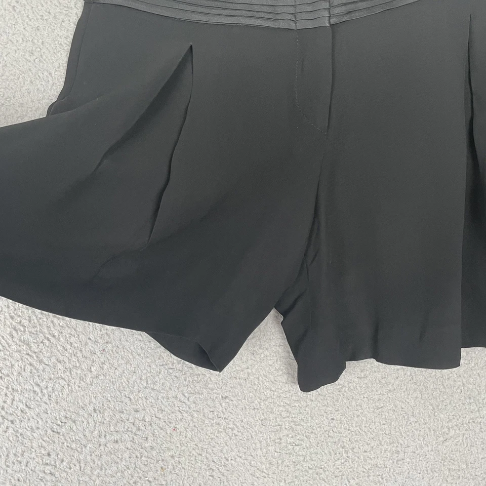 Emporio Armani Shorts Womens 6 IT 40 Pleated Tuxedo Satin Waist Dressy Italy - Image 3 of 4