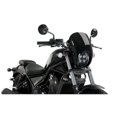 PUIG HALF-FAIRING ANARCHY SCREEN FOR HONDA REBEL CMX500 SE 2020 > 2025 BLACK