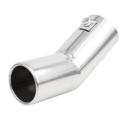 Auto Chrom Gebogen Auspuff Schwanz Schalldämpfer Spitze Rohr Passt Φ3/5''zu1 1/2''