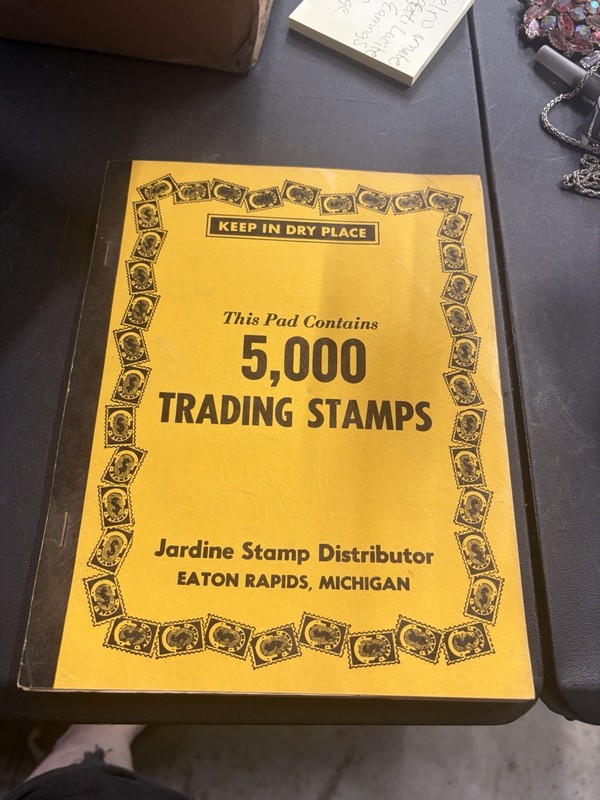 Vintage Good As Gold Trading Stamp  Book 5,000 Eaton Rapids MI Ephemera Jardine