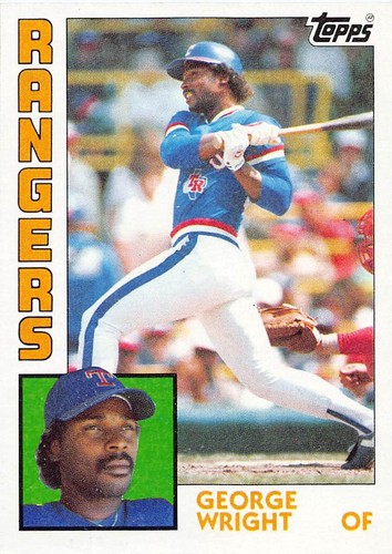 Tarjeta de béisbol George Wright 1984 Topps 688 Texas Rangers - Imagen 1 de 2