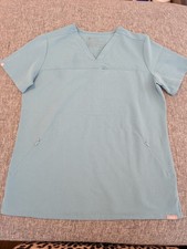 FIGS Scrub Top Size XS Blue V-Neck Technical Collection