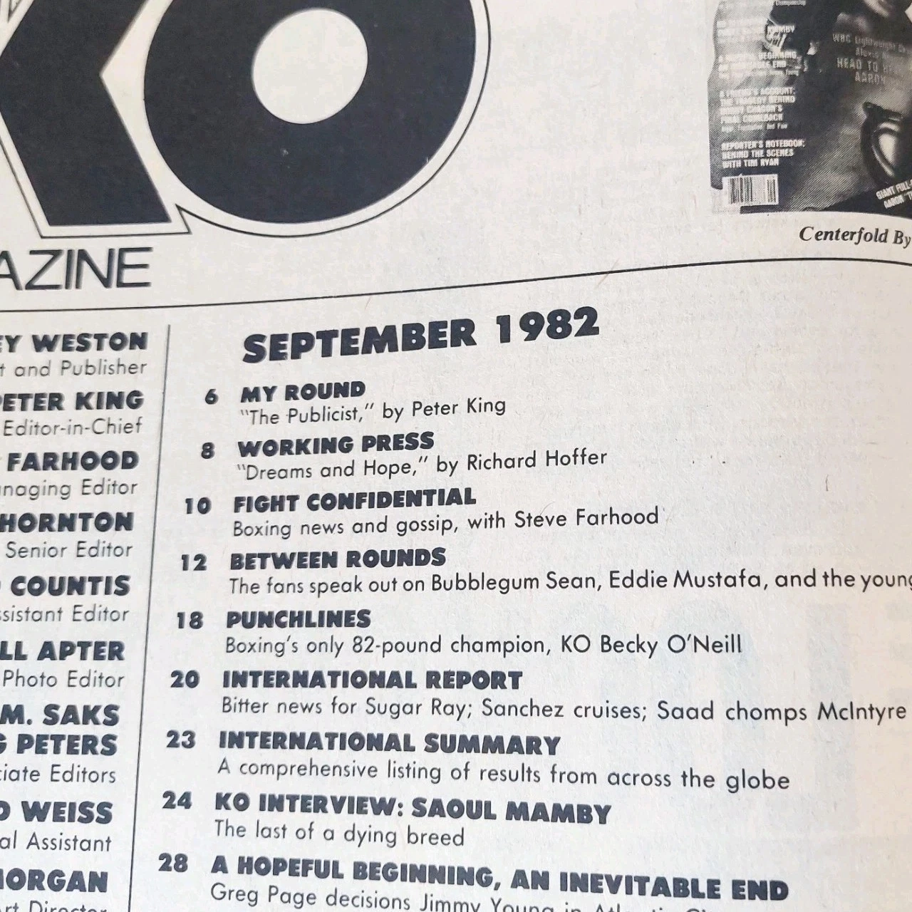 KO MAGAZINE Alexis Arguello COVER Aaron Pryor Poster | September 1982 | VGC - 画像4/11