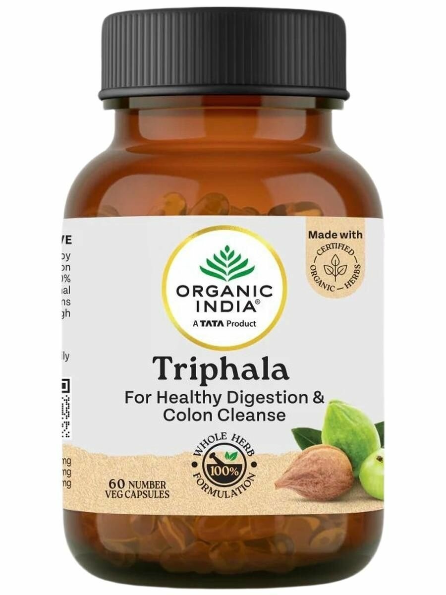 Triphala Organic India 3 BOX 180 caps Vegetarian Botanical 100% Herbs Pure New