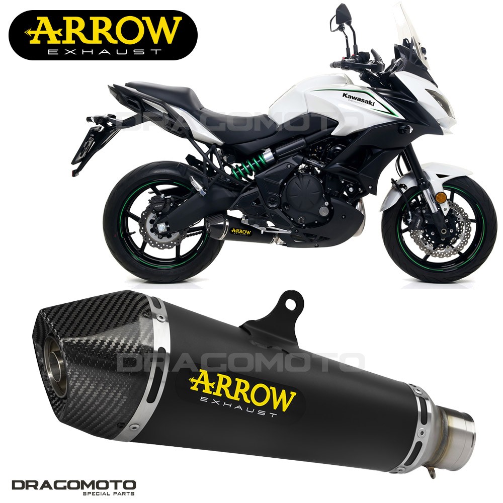 Silencieux Arrow X-Kone noir pour moto Kawasaki Versys 650 2019-2020