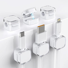Cord Holder, 6 Pack Magnetic Cable Clips, Strong Adhesive Cord Holder for Nights