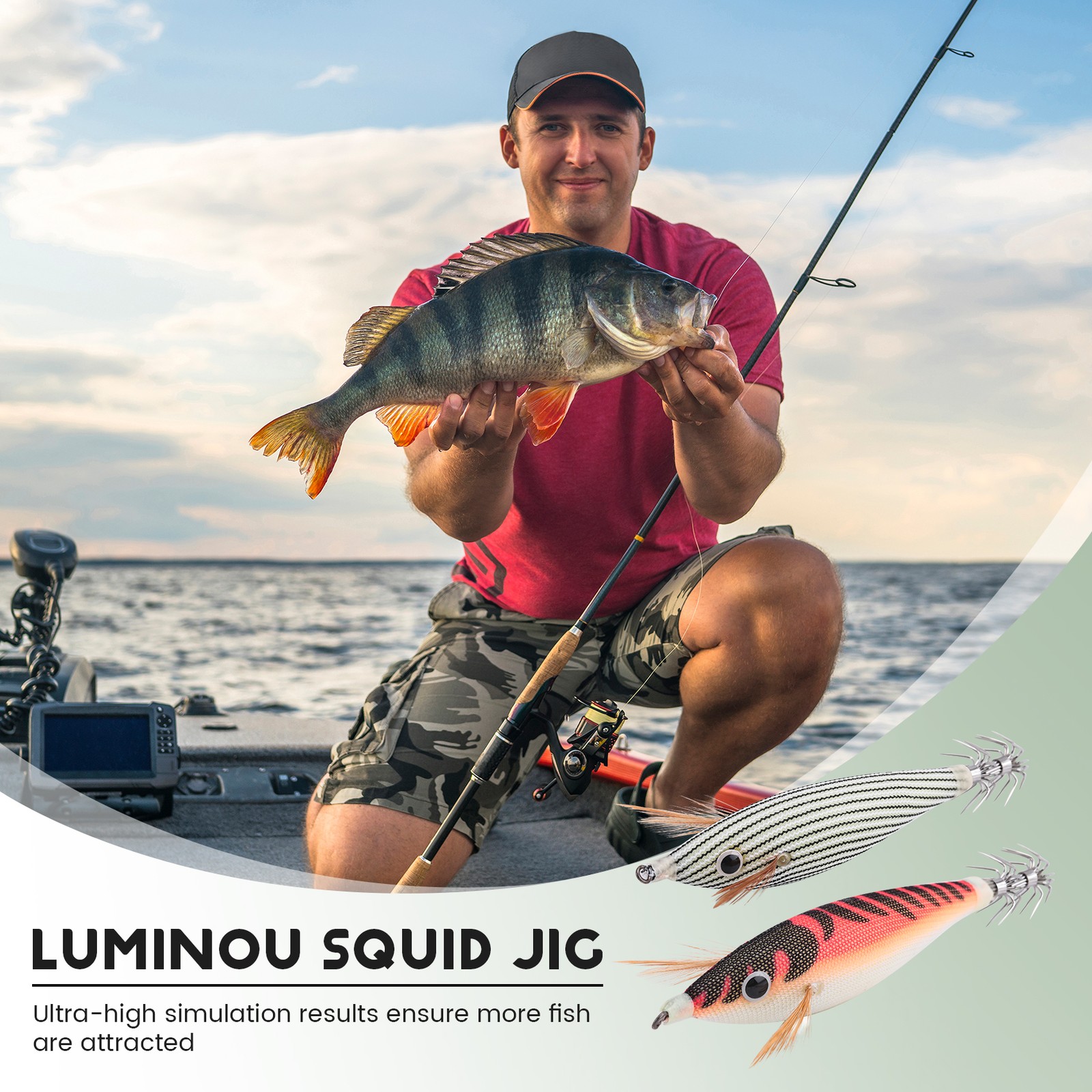 8Pcs 9.6G 10cm Luminou  Jig Fishing Wood Shrimp   Cuttlefish Jigs3532 - Image 6