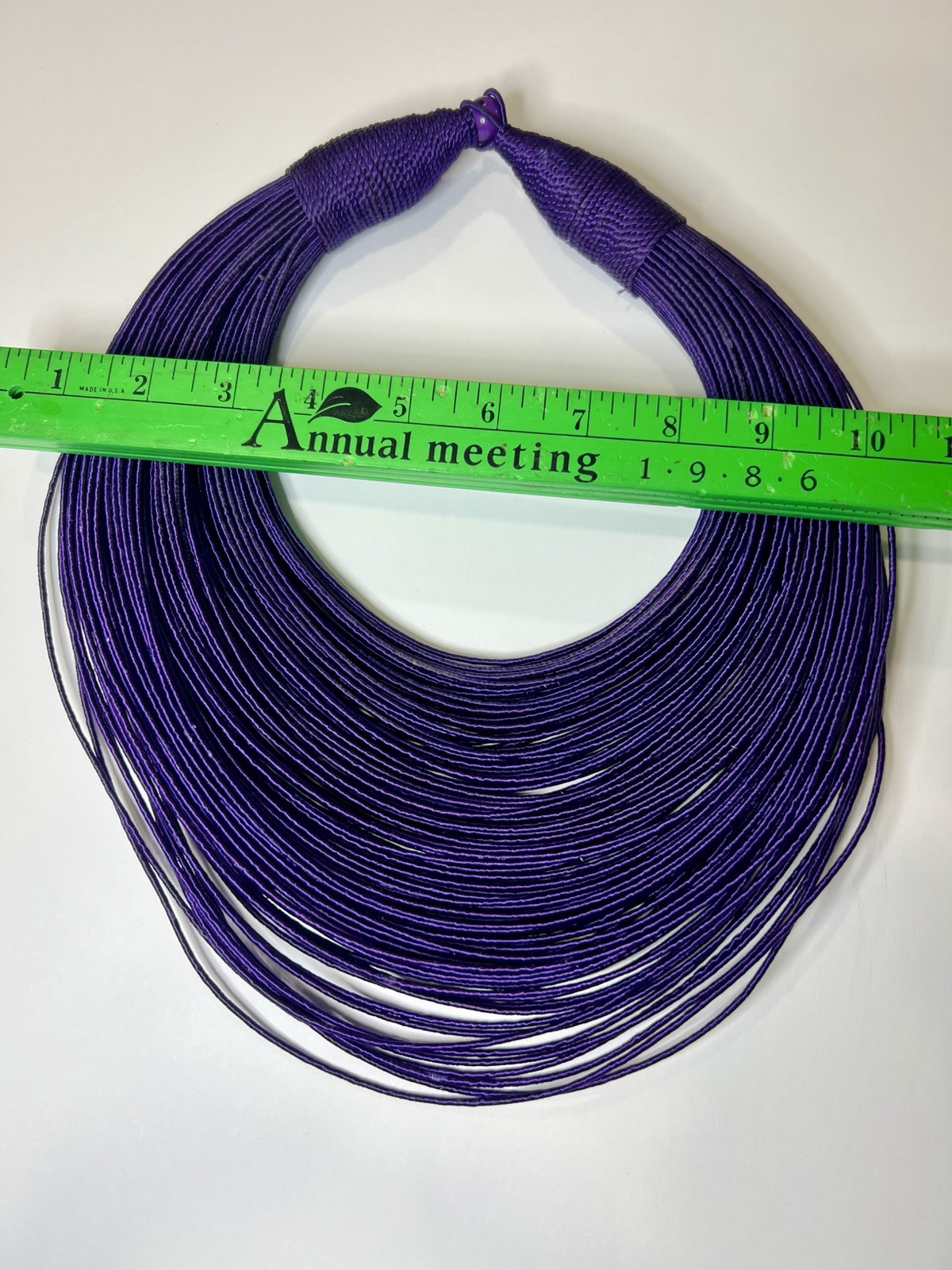 Statement Purple Threaded Multi-Strand Necklace B… - image 6