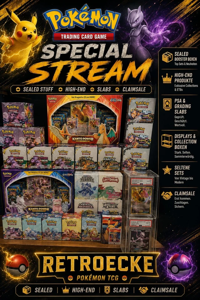 Pokémon TCG Special – Seltene Sealed Produkte & PSA Slabs