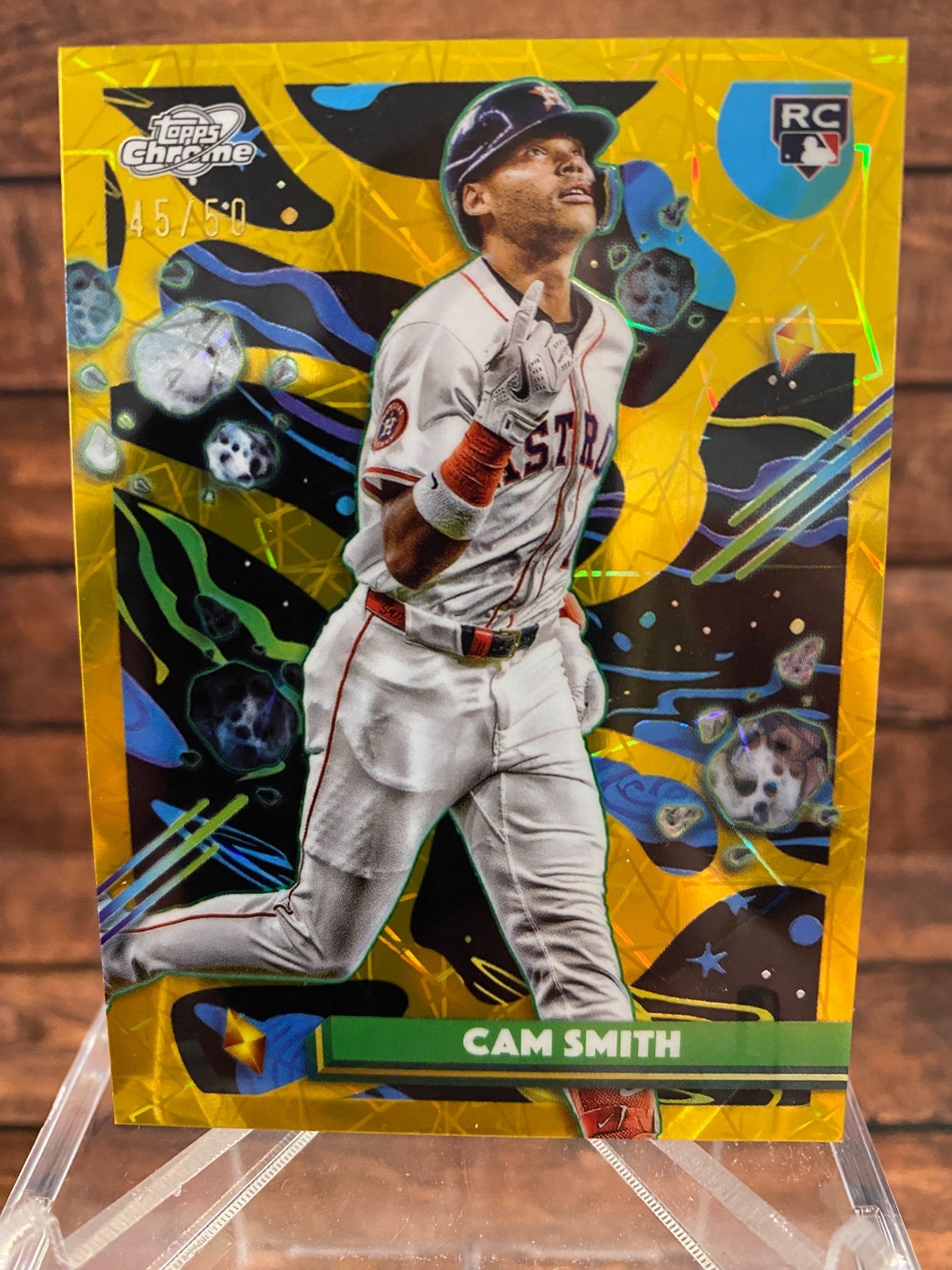 2025 Topps Chrome Cosmic #166 Cam Smith Gold Interstellar Refractor #/50