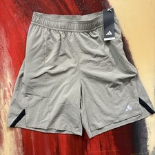 adidas men Designed for Training HIIT Workout HEAT.RDY Gray S Shorts 7  NEW