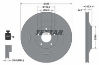 2Er-Set 2Er Set Bremsscheibe Textar 92177005 Audi 3D0615601 Seat 3D0615601