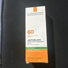 La Roche- Posay  Anthelios Clear Skin Sunscreen 60 Dry Touch 3 oz Exp.9/27