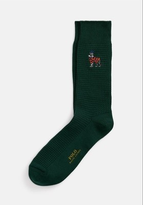 NWT! Polo Ralph Lauren Men's Knit RL Dog Crew Socks Fits Shoe Size 6-12.5