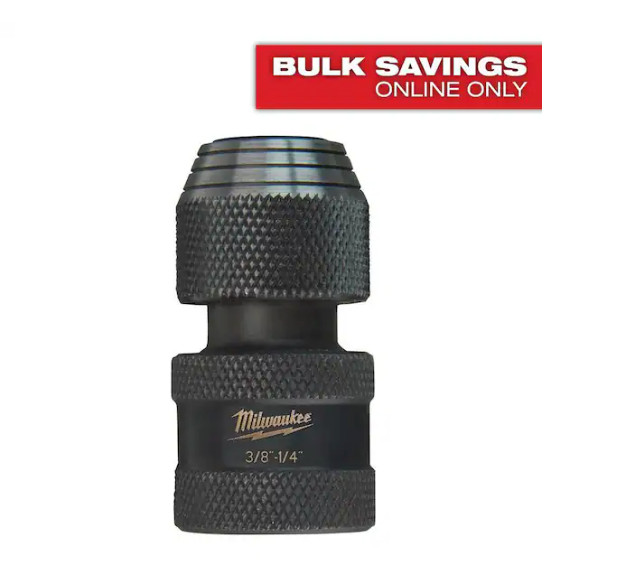 Milwaukee 48-03-4405 Shockwave 1/4" Hex to 3/8" Square Socket Adapter