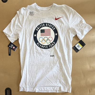 Nike USA United States Olympic Team Dri-FIT Gray Short Sleeve Men's T-Shirt S