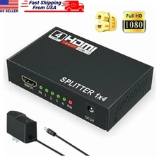 HDMI 2.0 Splitter 1 in 4 Out - 4K 3D HDMI Splitter 1x4 Duplicate / Mirror Screen