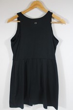 GapFit Active Tank Dress Womens M Black Built In Shorts V Neck Pocket